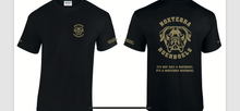 Load image into Gallery viewer, 2nd Edition Noxterra short sleeve t-shirt - Black Tee - Gold Logo and Text